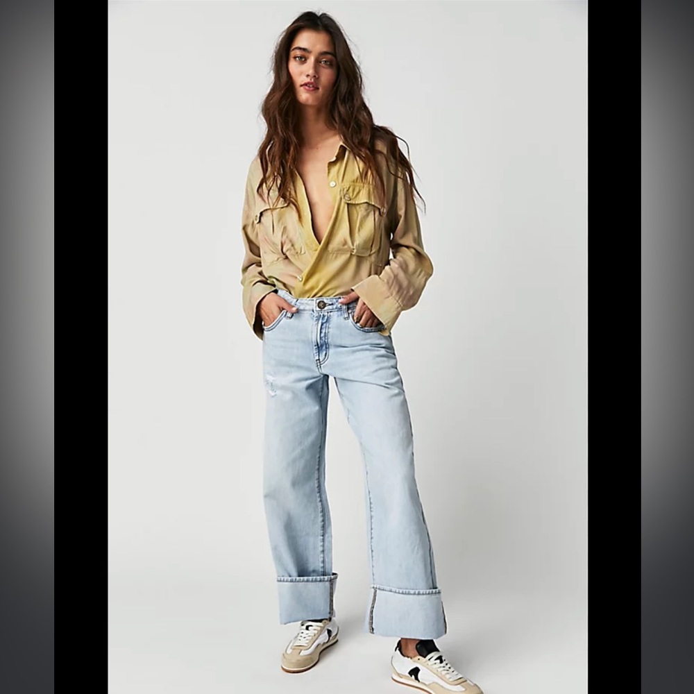 9. Free People Hendrix Tie Dye Button Down